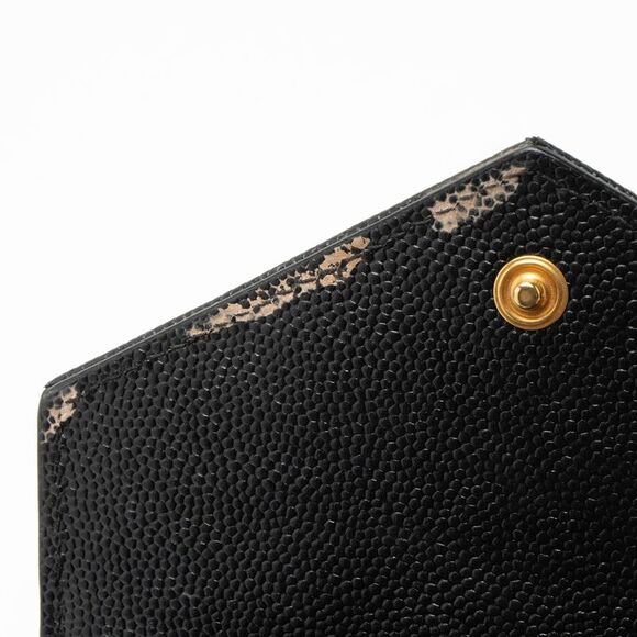 Saint Laurent Grain de Poudre Monogram Compact Trifold Wallet - Picture 10 of 10